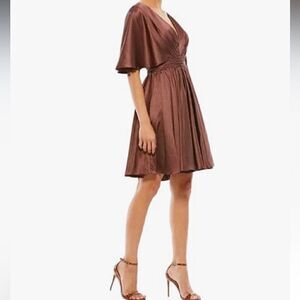 Ieena Duggal 26605 Cocktail Dress for Party - Short Sleeve Dress AUTHENTIC